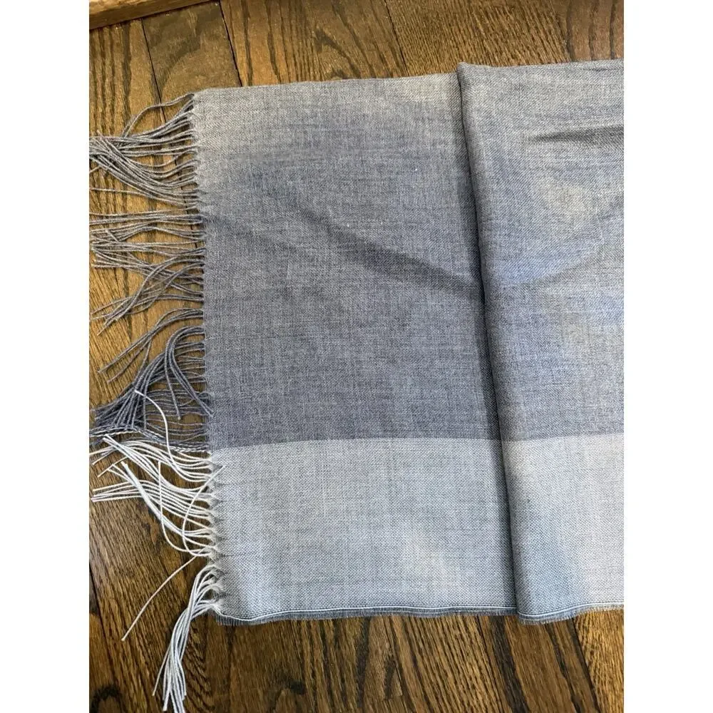Alicia Adams Alpaca Silk Scarf Chambray/denim Derby Wrap NWT $325